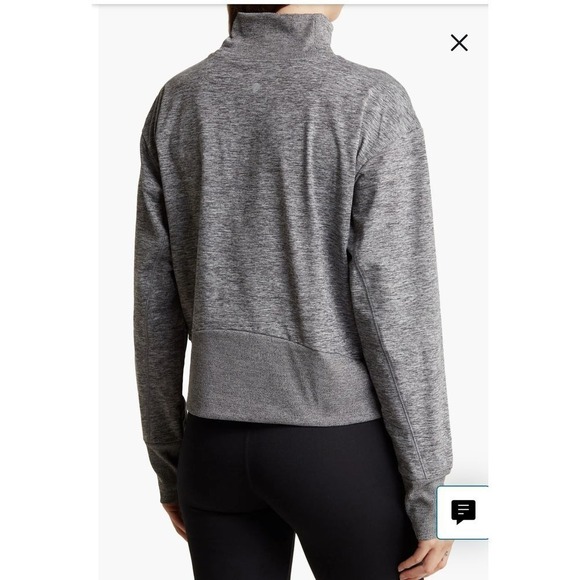 Zella Heather Gray Short Cropped Pullover Sweatshirt Size Small - Picture 2 of 10